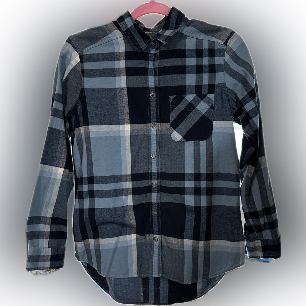 Eddie Bauer Blue Plaid Shirt